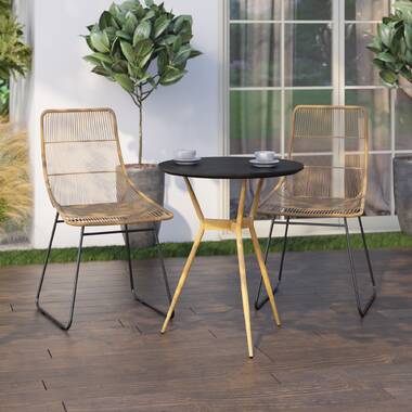 Asser 2 Person Round Outdoor Dining Set